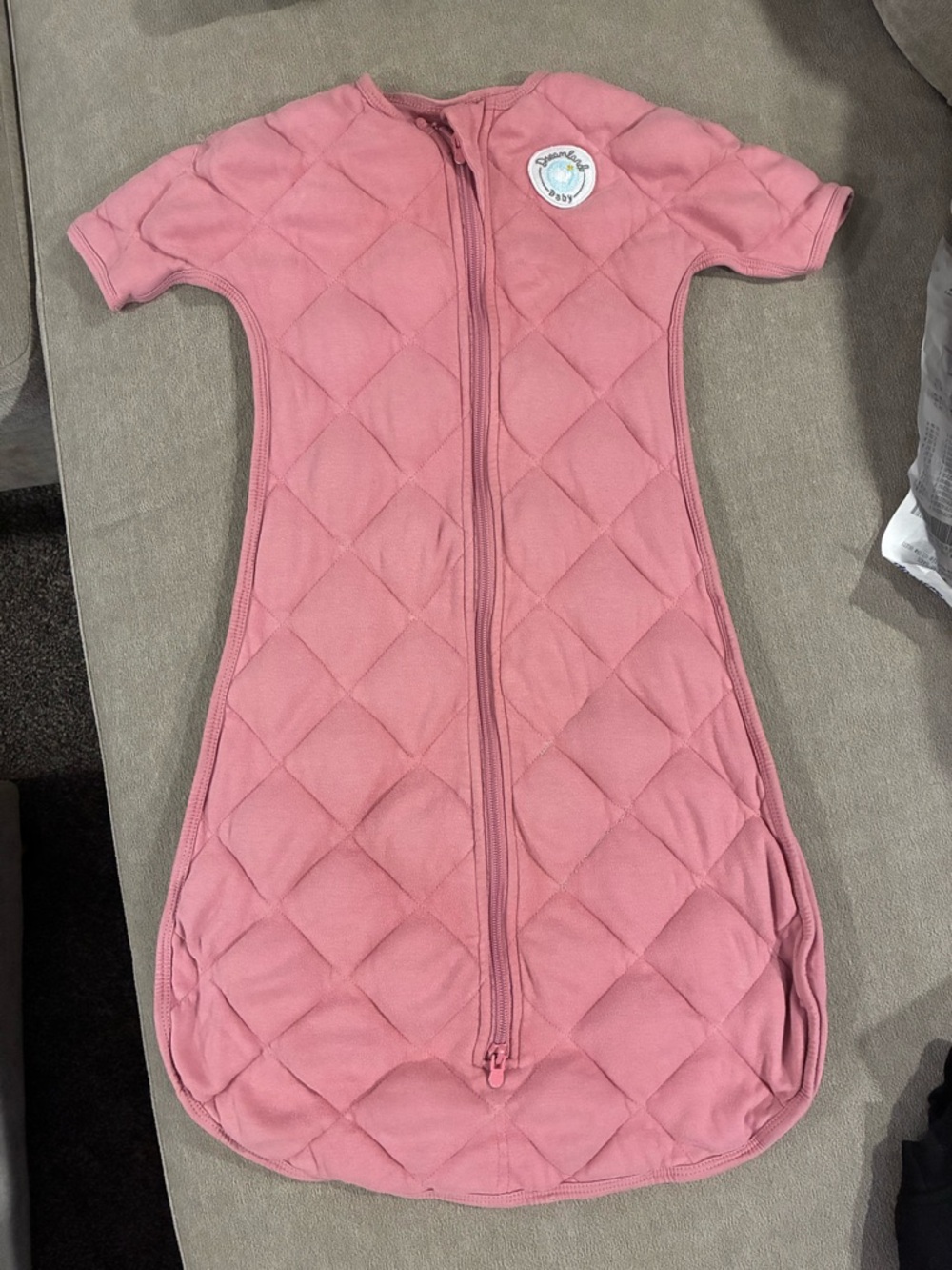 Quilted Pink Infant Sleep Sack with Front Zipper